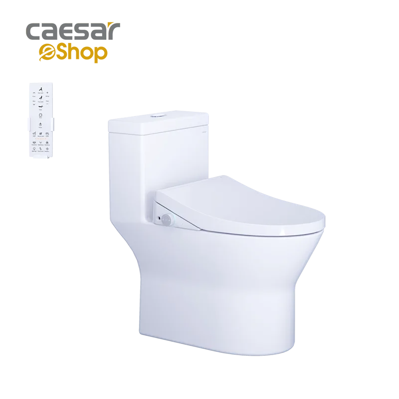 Bàn cầu một khối kết hợp với nắp điện tử - C1374F + TAF512H Caesar — ảnh sản phẩm 1